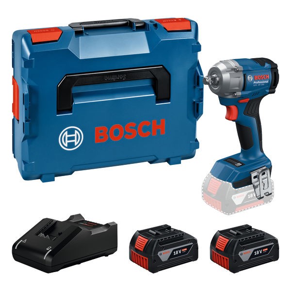 Bosch Professional GDS 18V-350 (L) Akku-Schlagschrauber 2x4.0Ah (06019M5022)