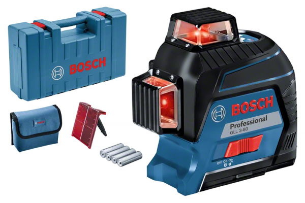 Bosch Professional GLL 3-80 + Alkaline Linienlaser (0601063S00)